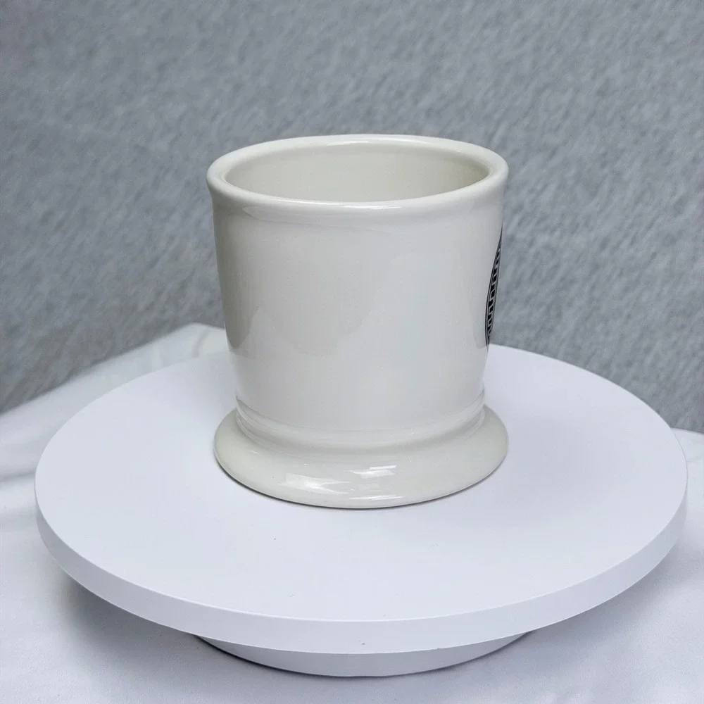 West Elm Monogram Letter O Coffee Mug White Ceramic Greek Key Pattern Diner Mug